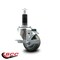 Service Caster 3'' Gray Poly Swivel 1-1/8'' Expanding Stem Caster with Brake SCC-EX20S314-PPUB-TLB-118 - alternate 4